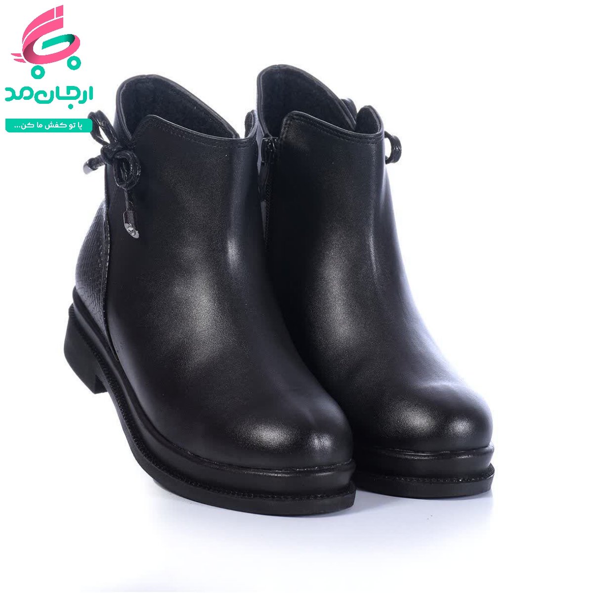 نیم بوت شیک زنانه (رنگ چرم مشکی)