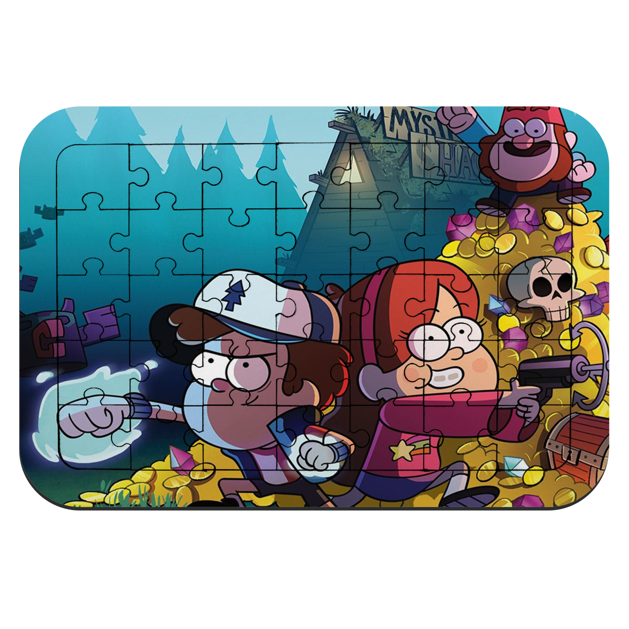 پازل 35 تکه طرح انیمیشن آبشار جاذبه مدل NI597