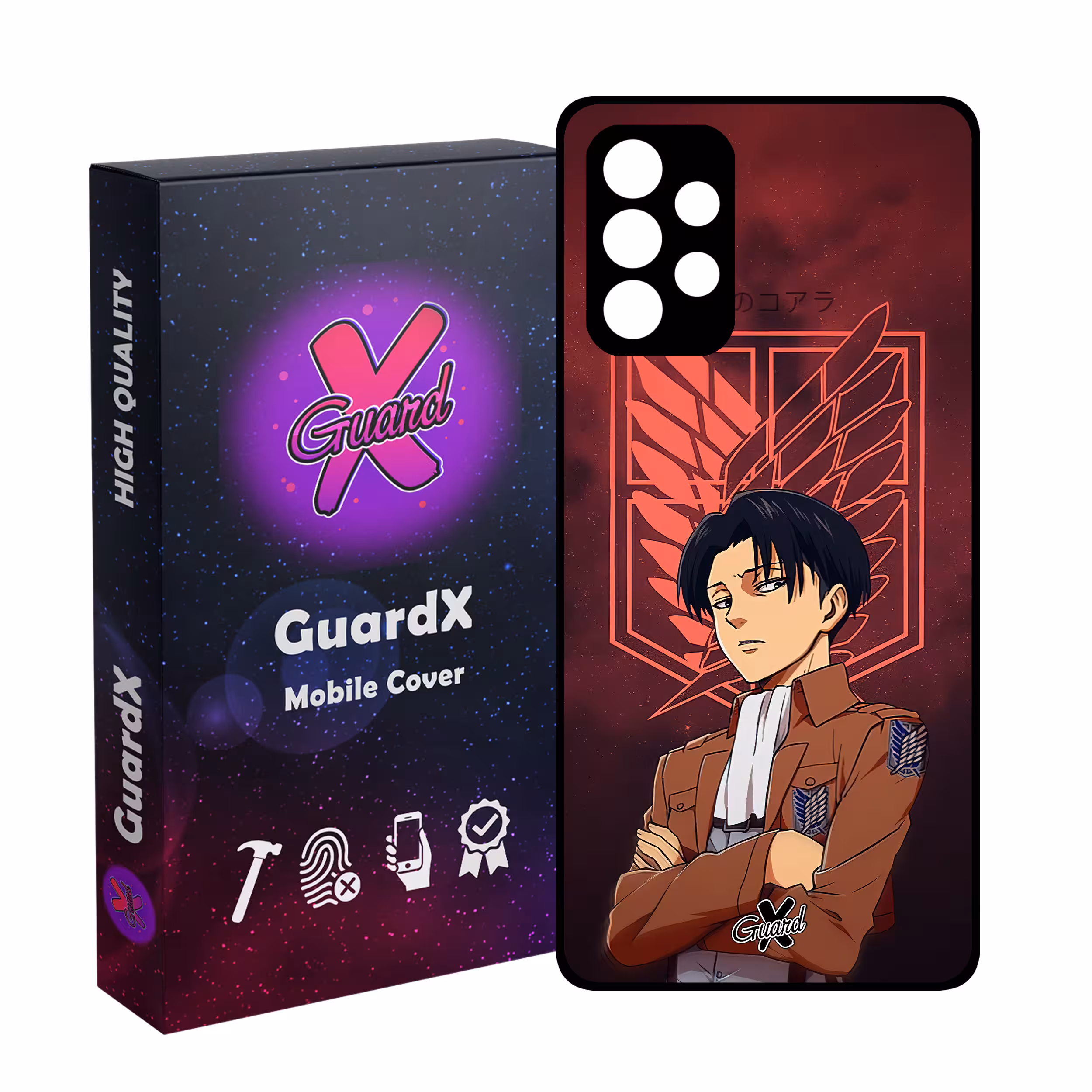 کاور گارد ایکس طرح Levi Anime مدل Glass10478 مناسب برای گوشی موبایل سامسونگgalaxy  A32 4G