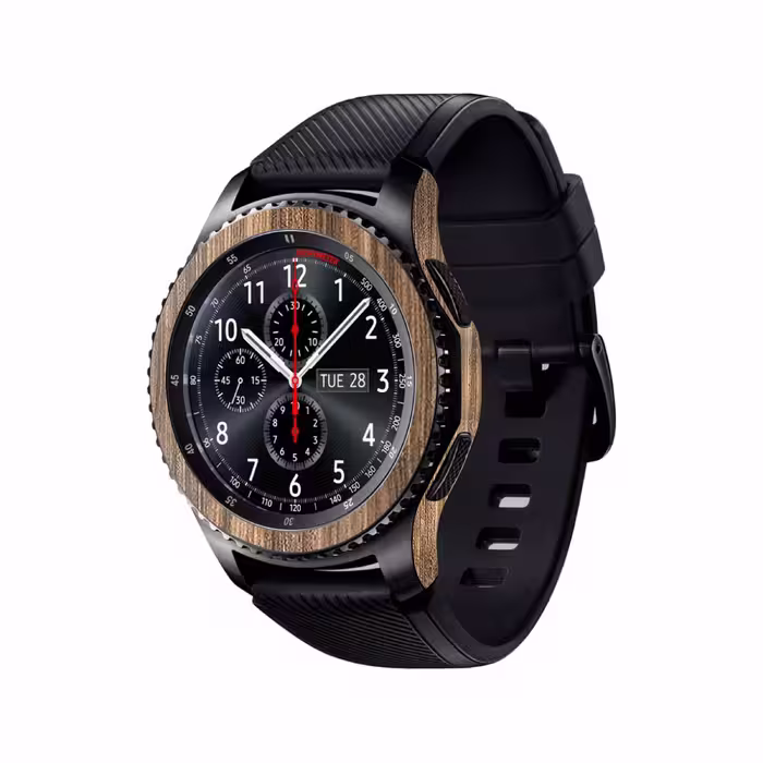 برچسب ماهوت طرح Light-Walnut-Wood مناسب برای ساعت هوشمند سامسونگ Galaxy Gear S3 Frontier