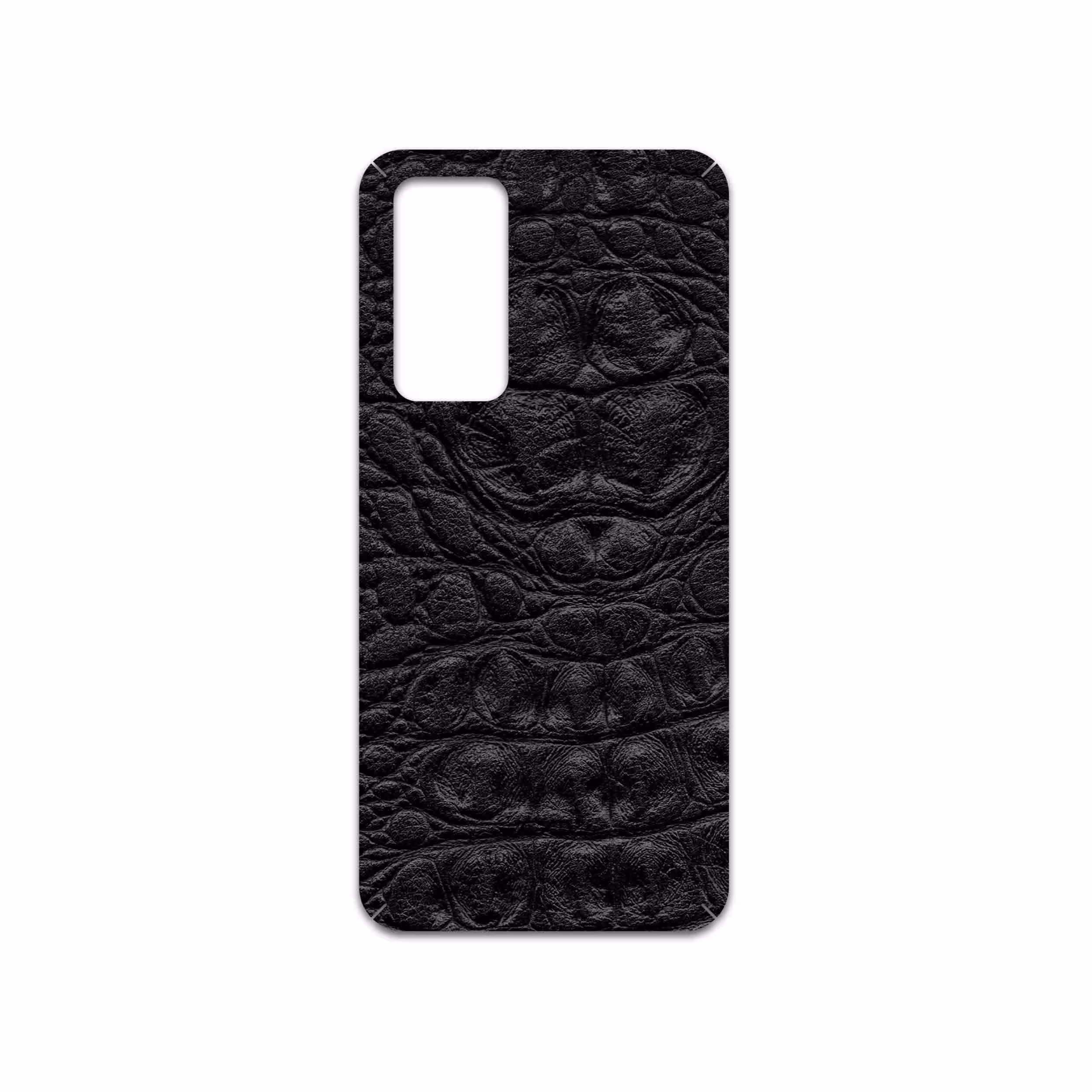 برچسب پوششی ماهوت مدل Black-Crocodile-Leather مناسب برای گوشی موبایل شیائومی 12X