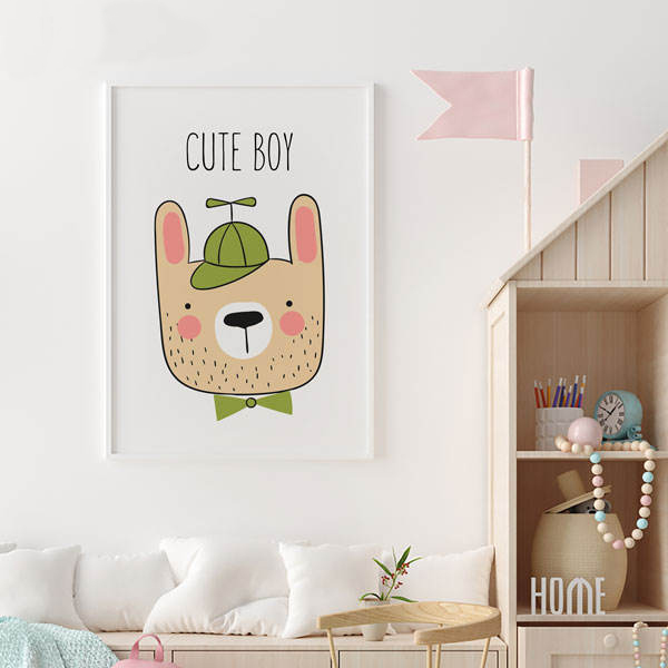 تابلو مدل سگ کلاه دار