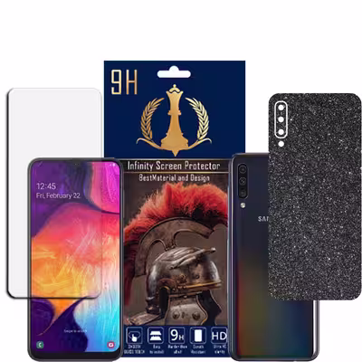 برچسب پوششی اینفینیتی مدل PRO MAX مناسب برای گوشی موبایل سامسونگ GALAXY A50 / A50S به همراه محافظ صفحه نمایش