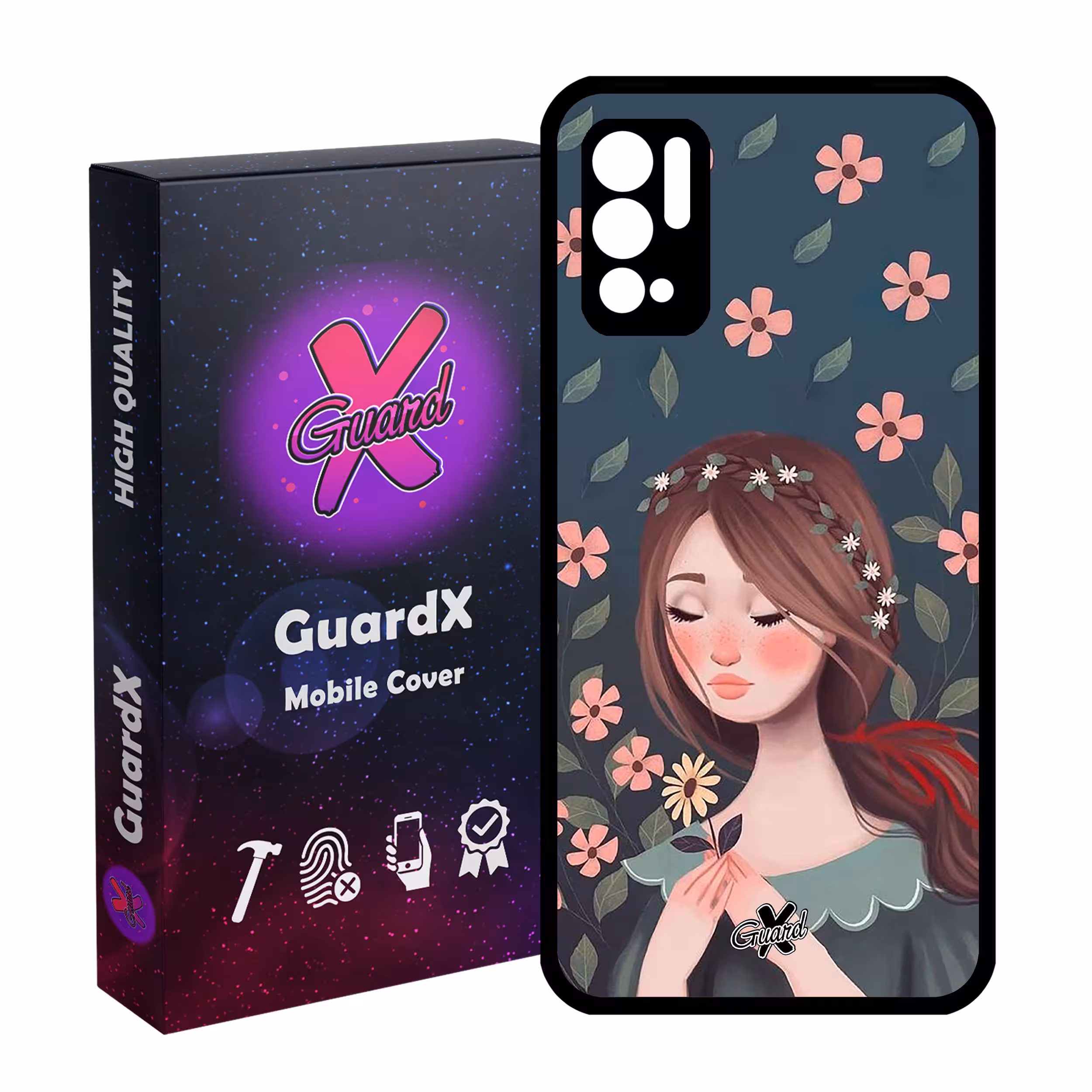 کاور گارد ایکس طرح Girl مدل Glass10332 مناسب برای گوشی موبایل شیائومی Redmi Note 10 5G / Poco M3 Pro