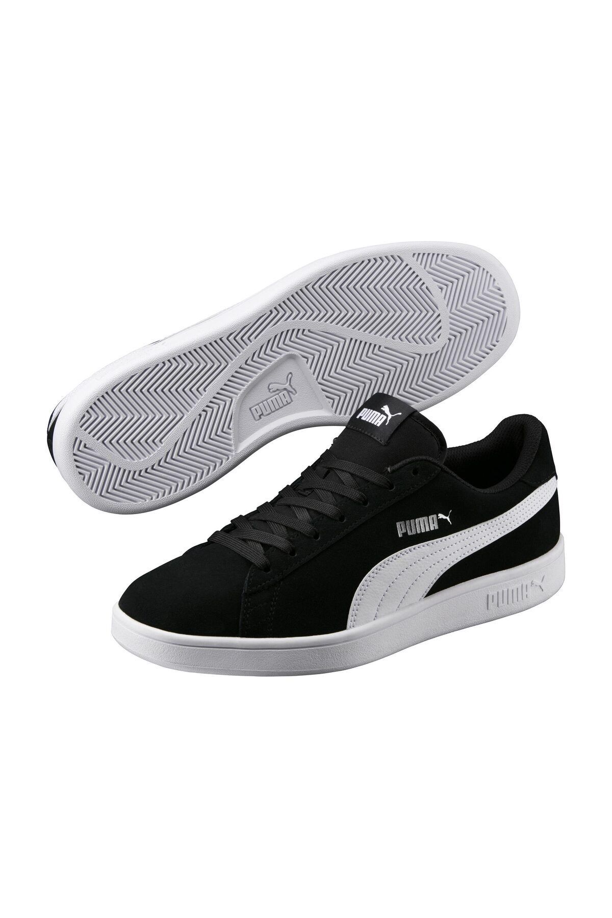 کفش پیاده روی سفید مردانه و زنانه کتونی ورزشی SMASH V2 مشکی یونیسکس Puma