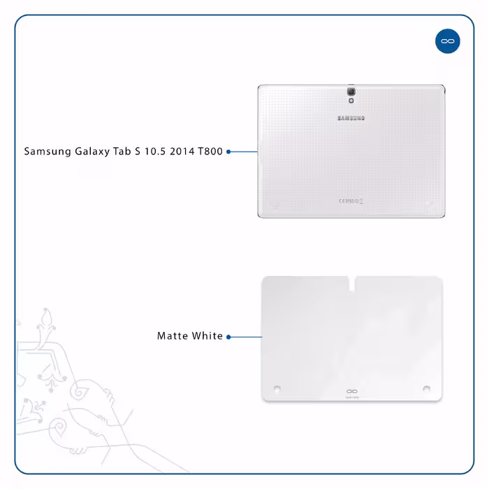 برچسب پوششی ماهوت مدل Matte-White مناسب برای تبلت سامسونگ Galaxy Tab S 10.5 2014 T800
