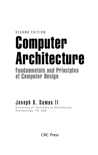 خرید و دانلود نسخه کامل کتاب Computer architecture: fundamentals and principles of computer design