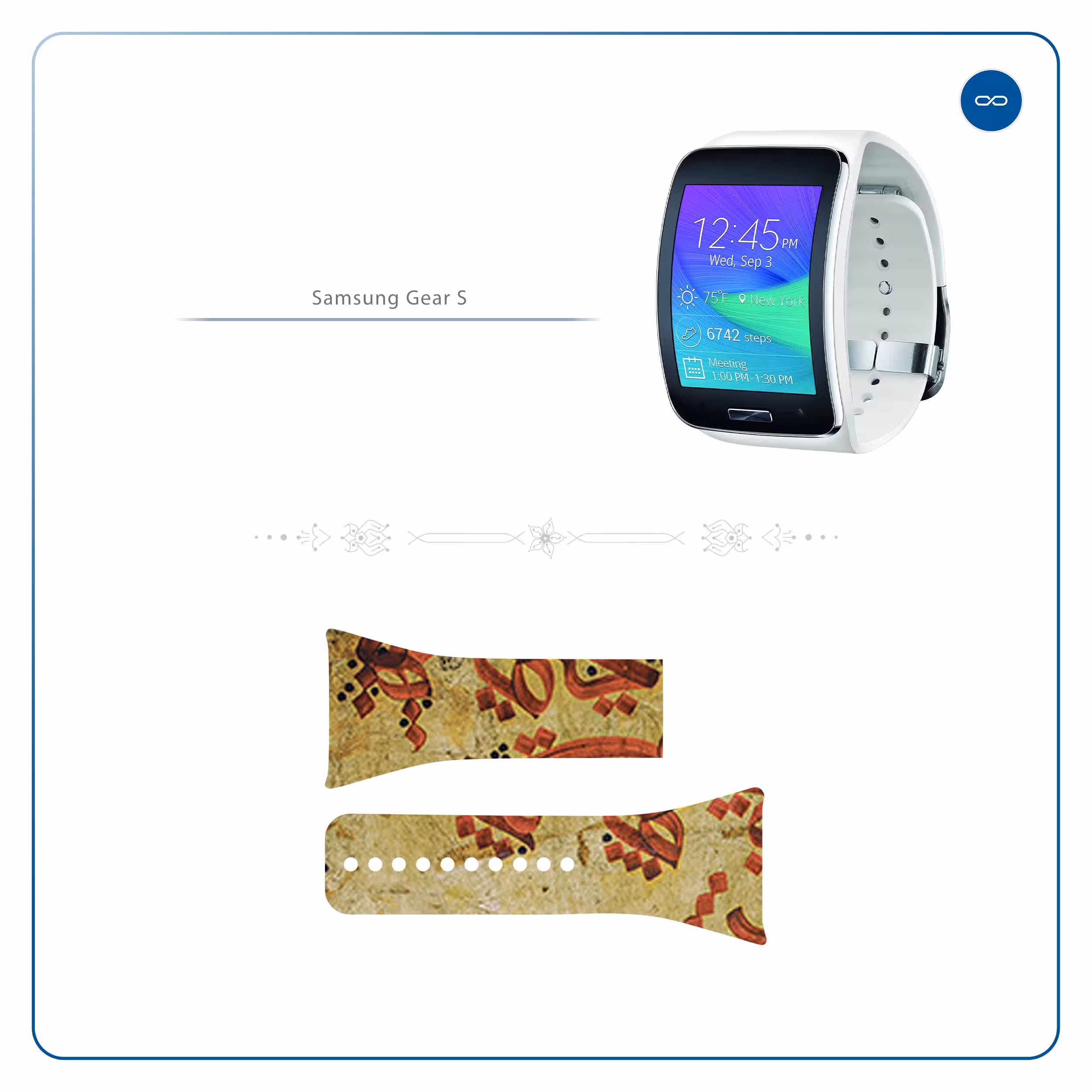 برچسب ماهوت طرح Nastaliq_5 مناسب برای ساعت هوشمند سامسونگ Galaxy Gear S