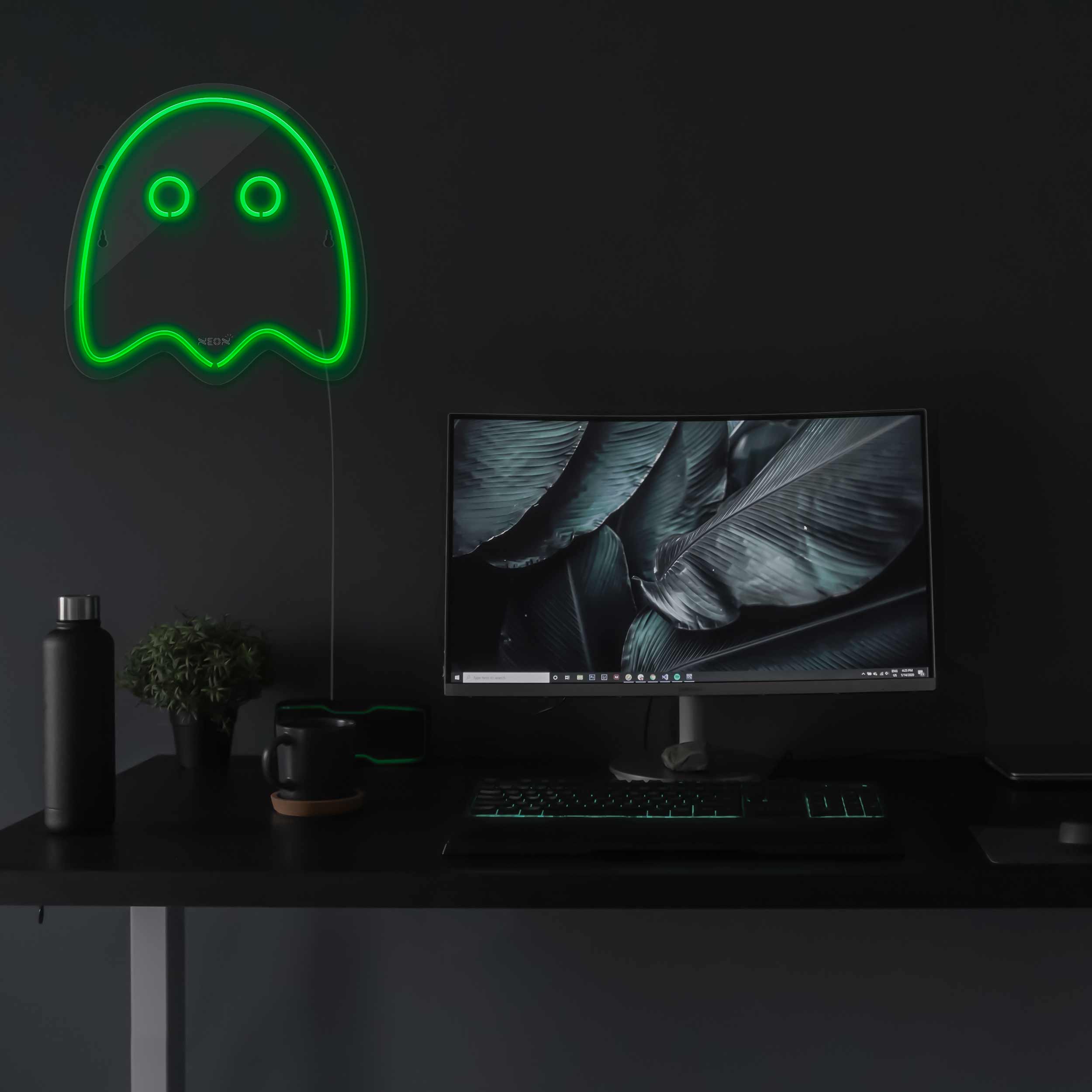 چراغ دیواری نئون دیزاین طرح Packman-2_GR