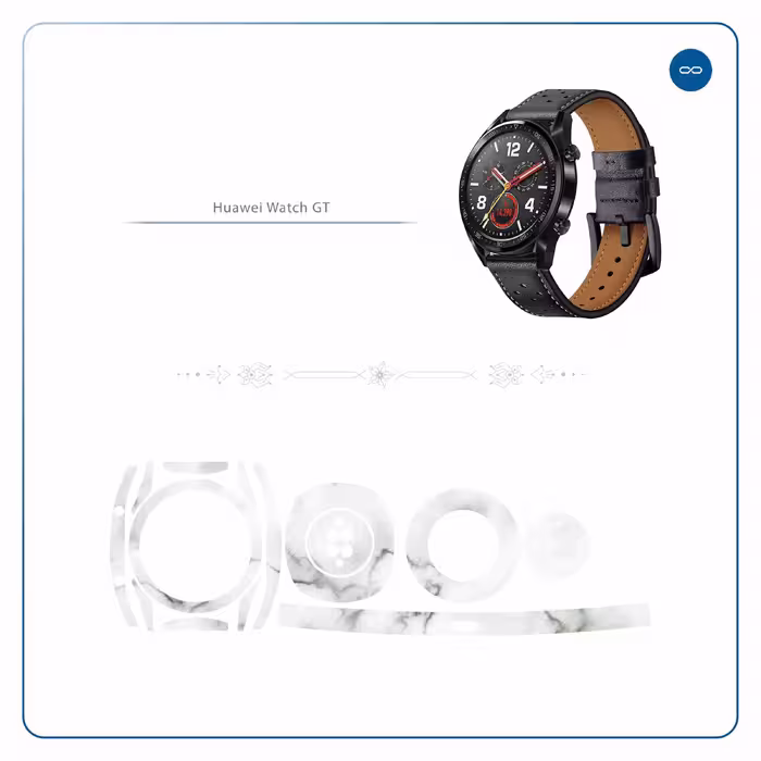 برچسب ماهوت طرح Blanco-Smoke-Marble مناسب برای ساعت هوشمند هوآوی Watch GT