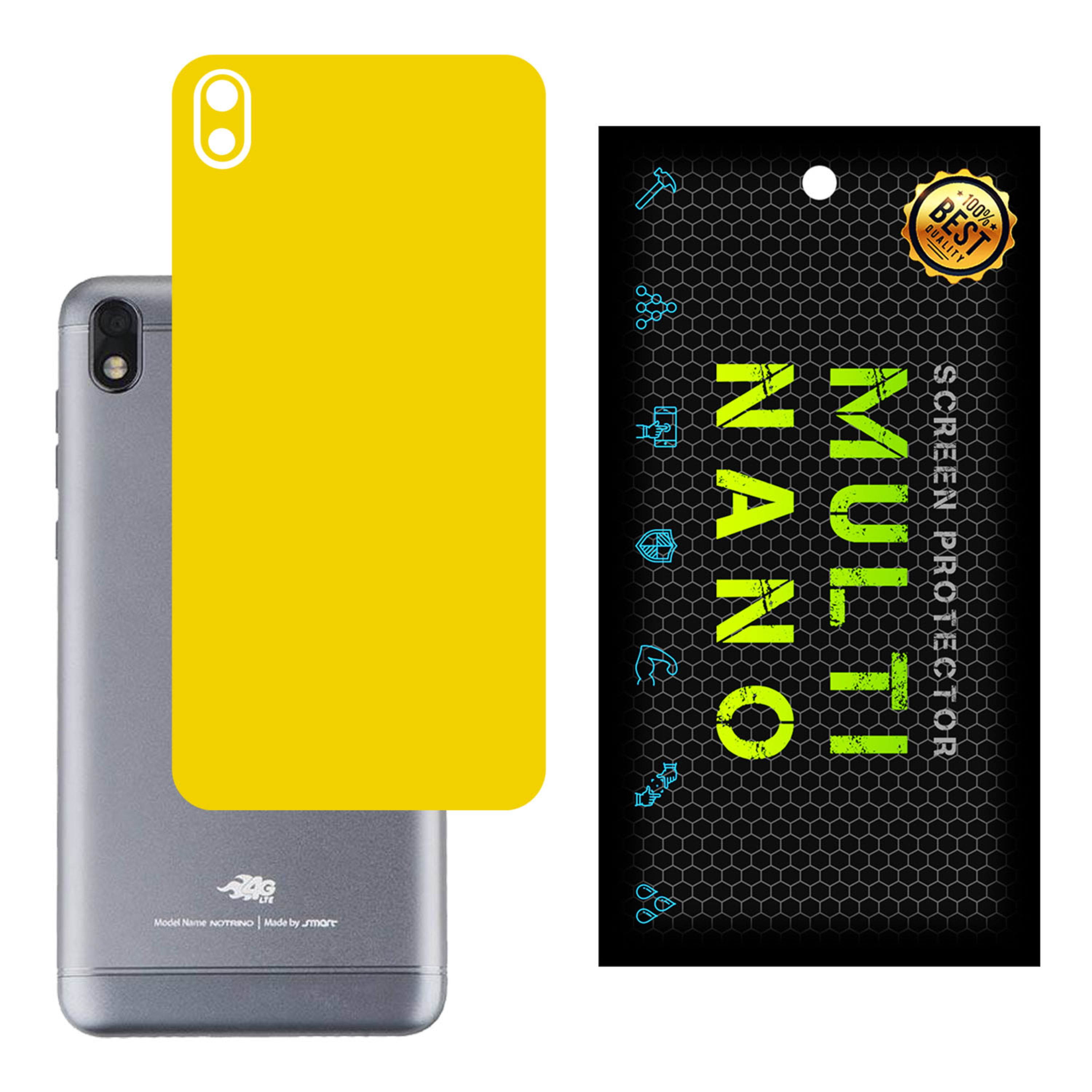 برچسب پوششی MultiNano مدل X-F1M-Yellow برای پشت موبایل اسمارت Notrino 