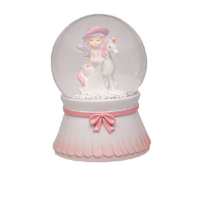 گوی موزیکال مدل یونیکرن و دختر بچه
