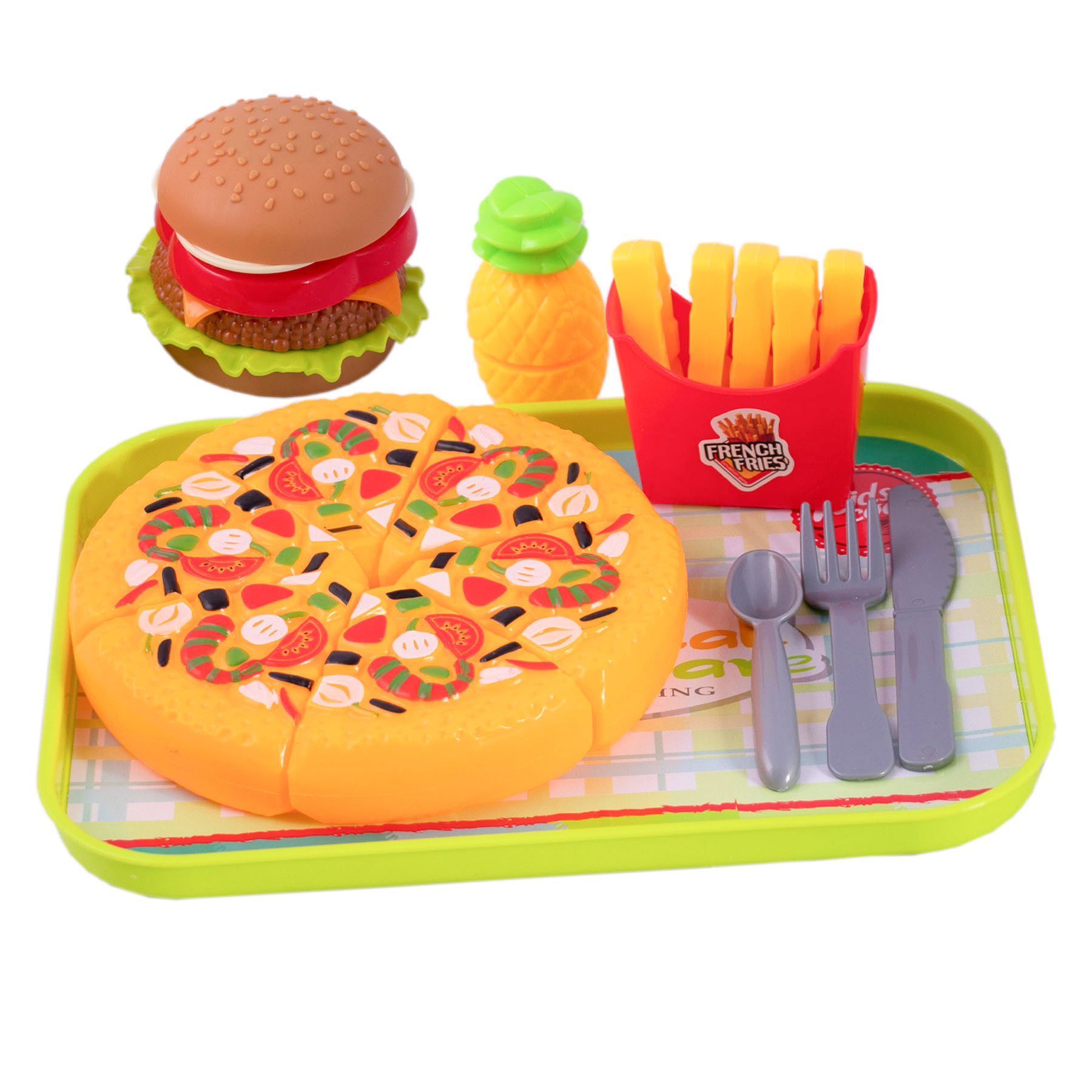 اسباب بازی فست فود طرح پیتزا و ساندویچ مدل SMALL CUTLERY