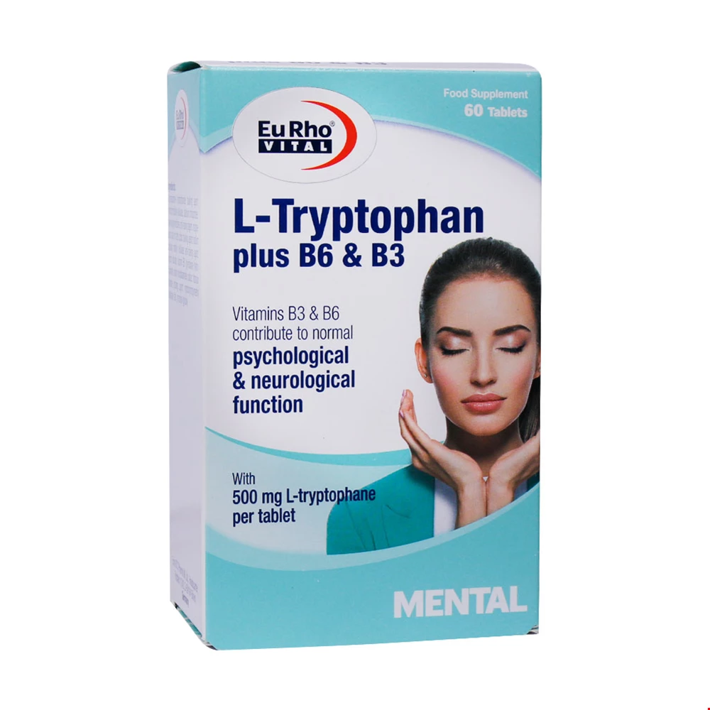 قرص ال تریپتوفان پلاس ب6 و ب3 یوروویتال 60 عددی
