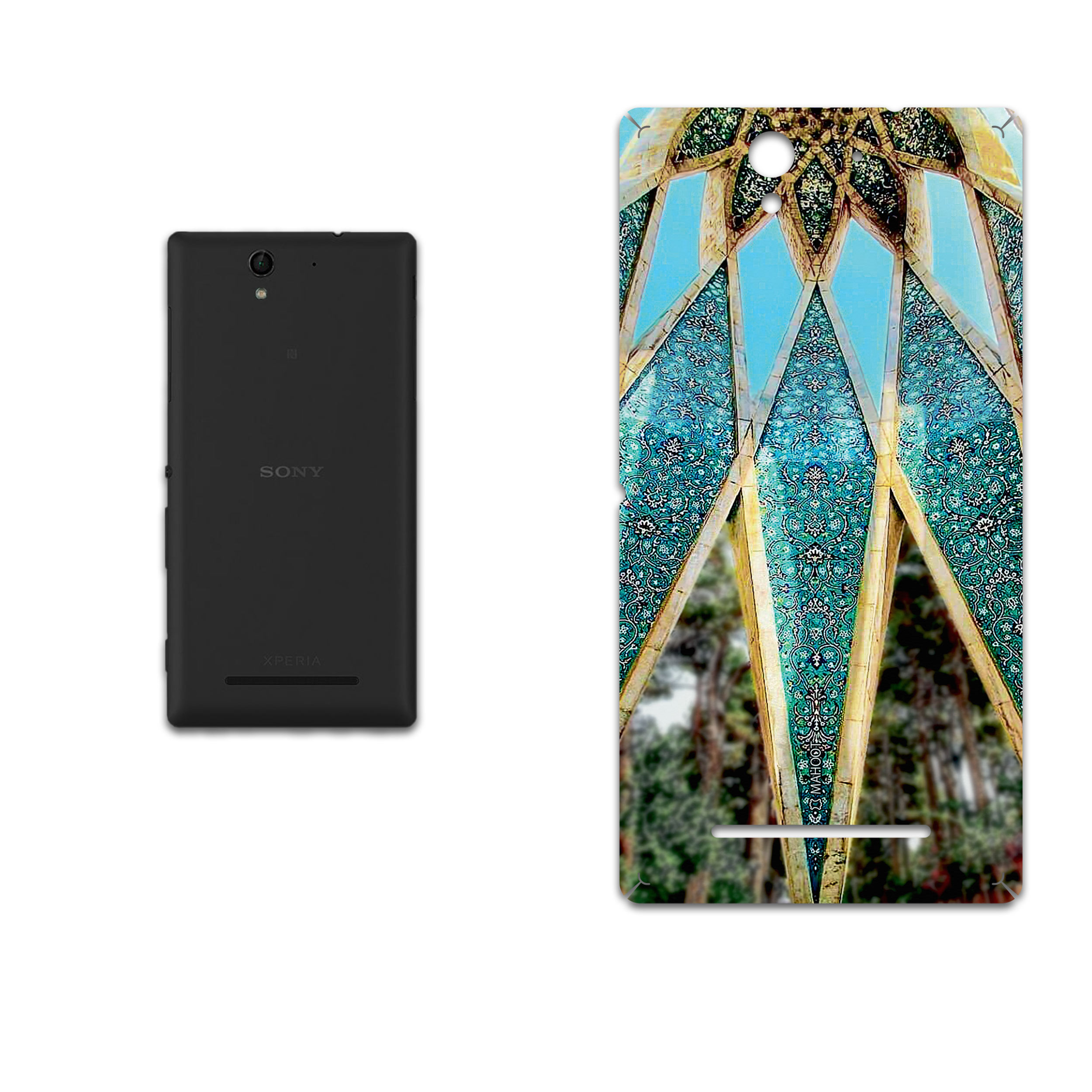 برچسب پوششی ماهوت مدل KHAYAM-Tomb مناسب برای گوشی موبایل سونی Xperia C3 Dual