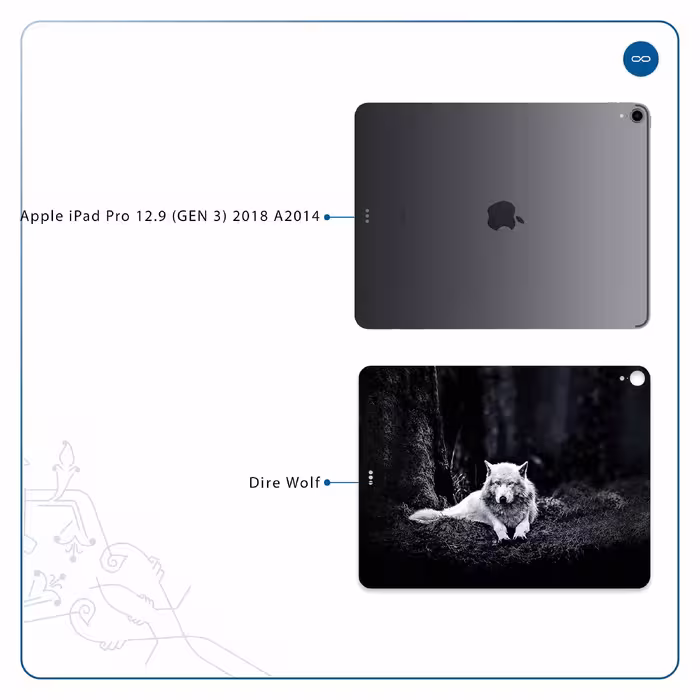 برچسب پوششی ماهوت مدل Dire Wolf مناسب برای تبلت اپل iPad Pro 12.9 (GEN 3) 2018 A2014