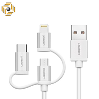 کابل تبدیل USB به microUSB/USB-C/لایتنینگ یوگرین مدل US186 طول 1.5 متر