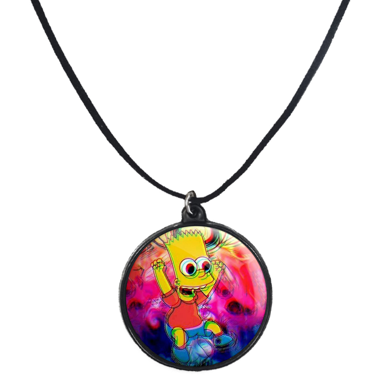 گردنبند پرمانه طرح سیمپسون ها کد pmb.2457 مدل دو طرفه