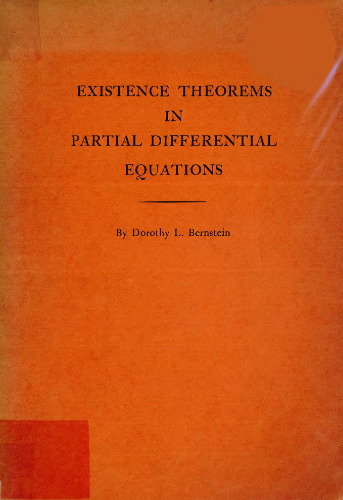 خرید و دانلود نسخه کامل کتاب Existence theorems in partial differential equations.
