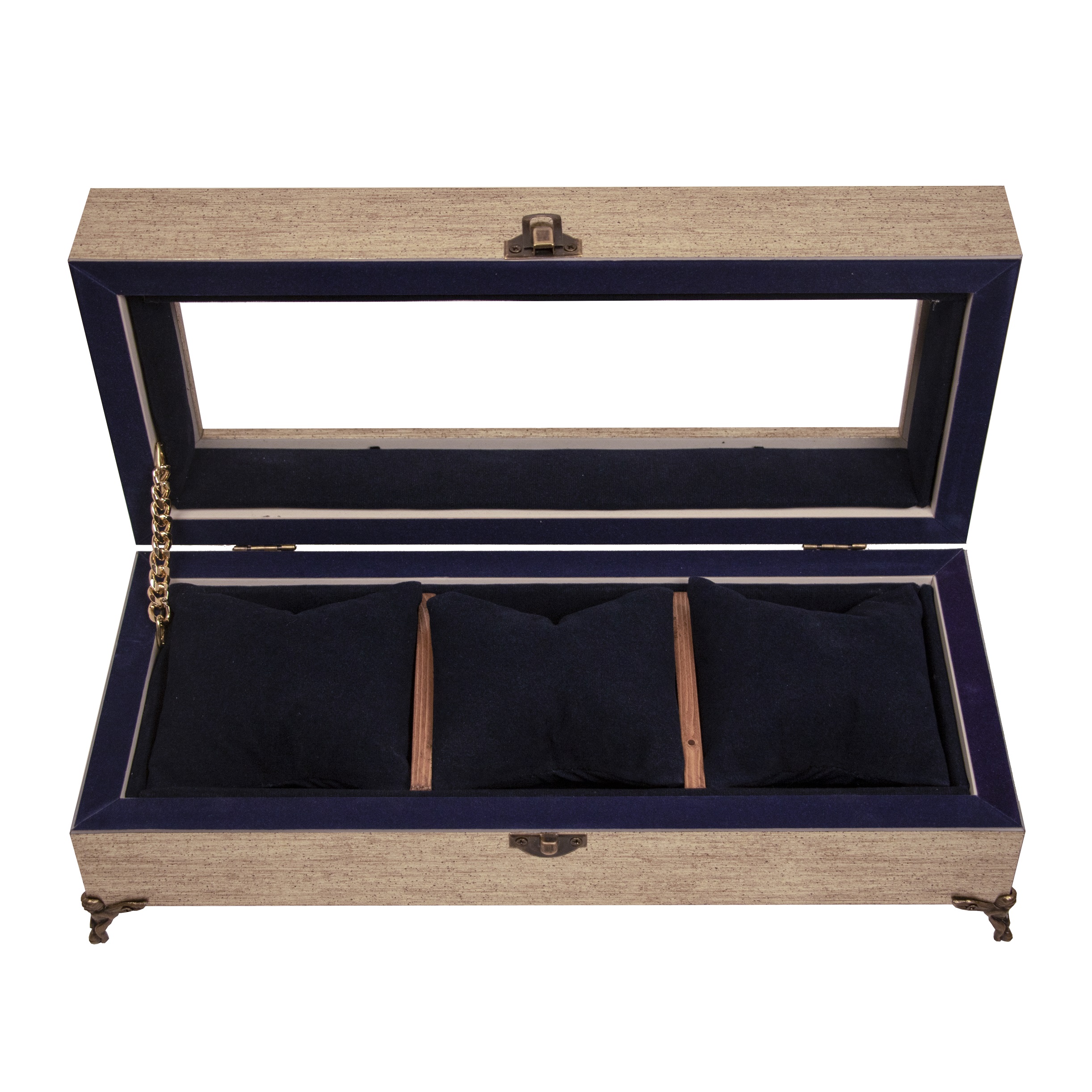 جعبه ساعت مدل 3 خانه پایه دار