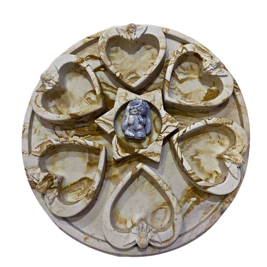 مجموعه ظروف هفت سین 9 پارچه مدل خرگوش و فرشته