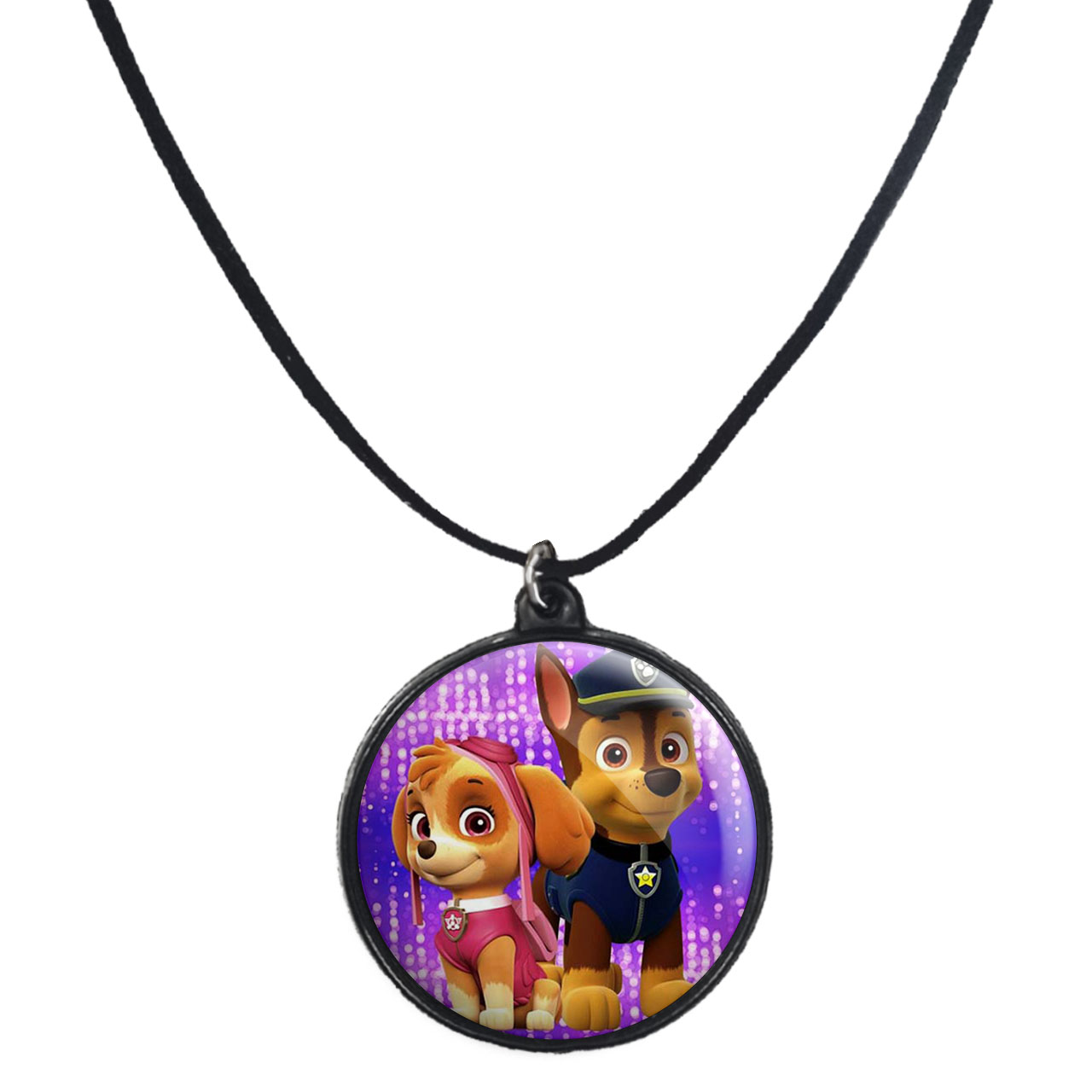 گردنبند پرمانه طرح سگ های نگهبان کد pmb.7672 مدل دو طرفه