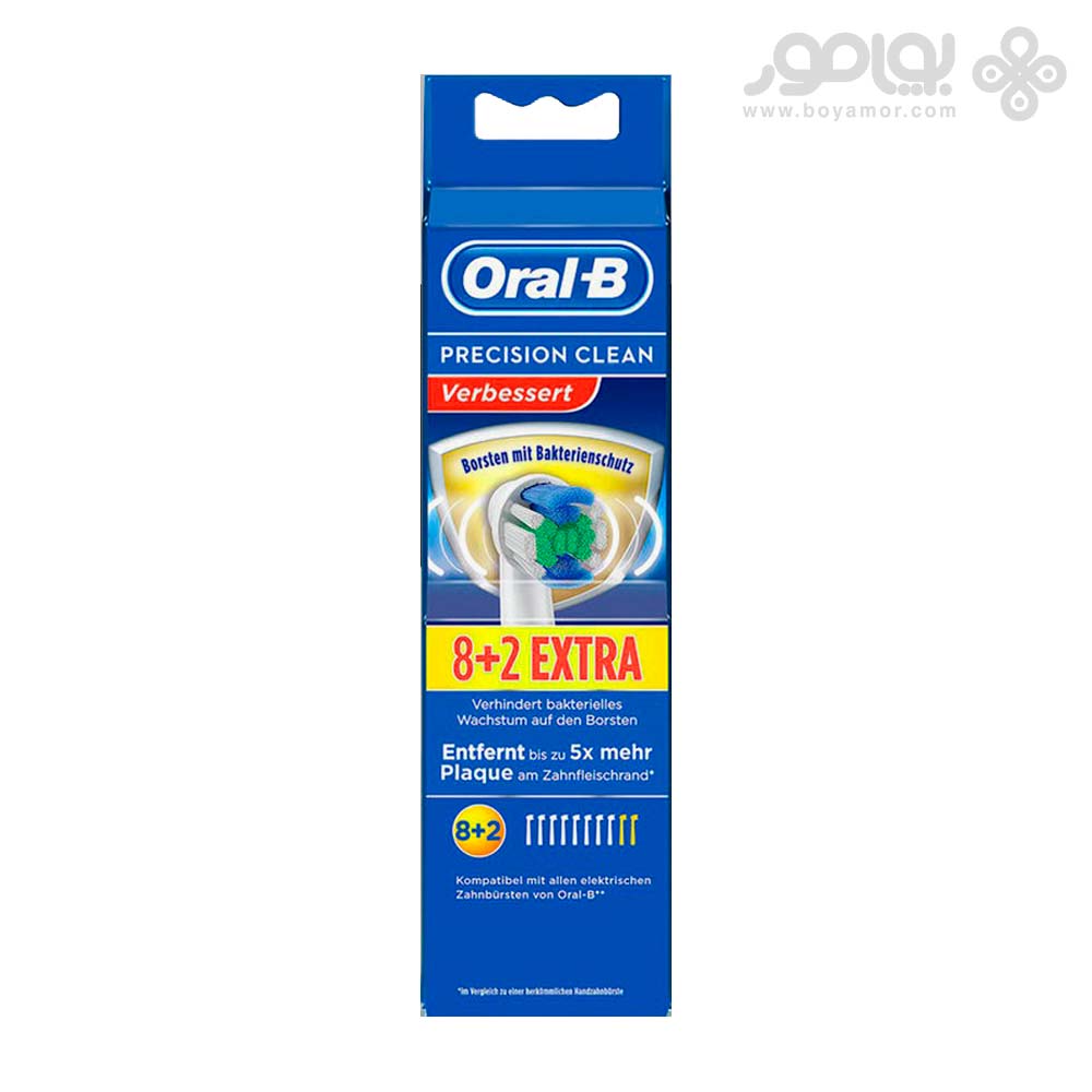 یدک مسواک برقی اورال بی مدل Precision Clean آنتی باکتریال بسته 10 تایی