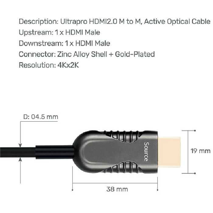 کابل HDMI 2.0 یونیتک مدل Y-C1034BK طول 60متر