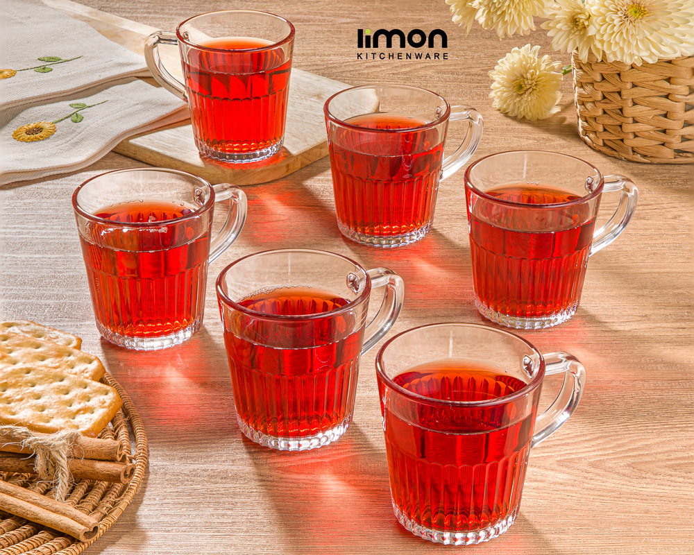 لیوان شیشه ای دسته دار 280 سی سی کد محصول: 228100