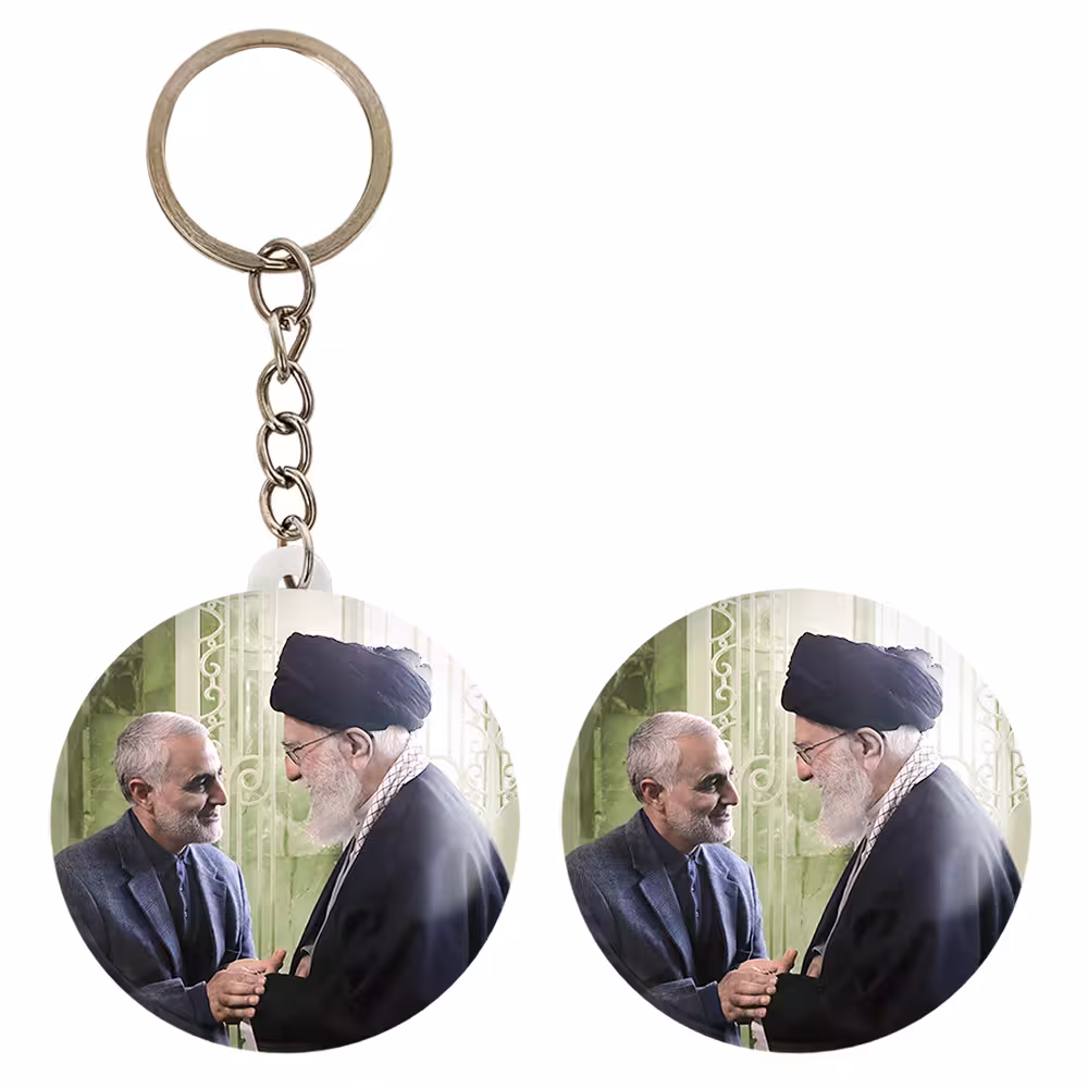 پیکسل خندالو مدل سردار قاسم سلیمانی کد 12604 به همراه جاکلیدی 