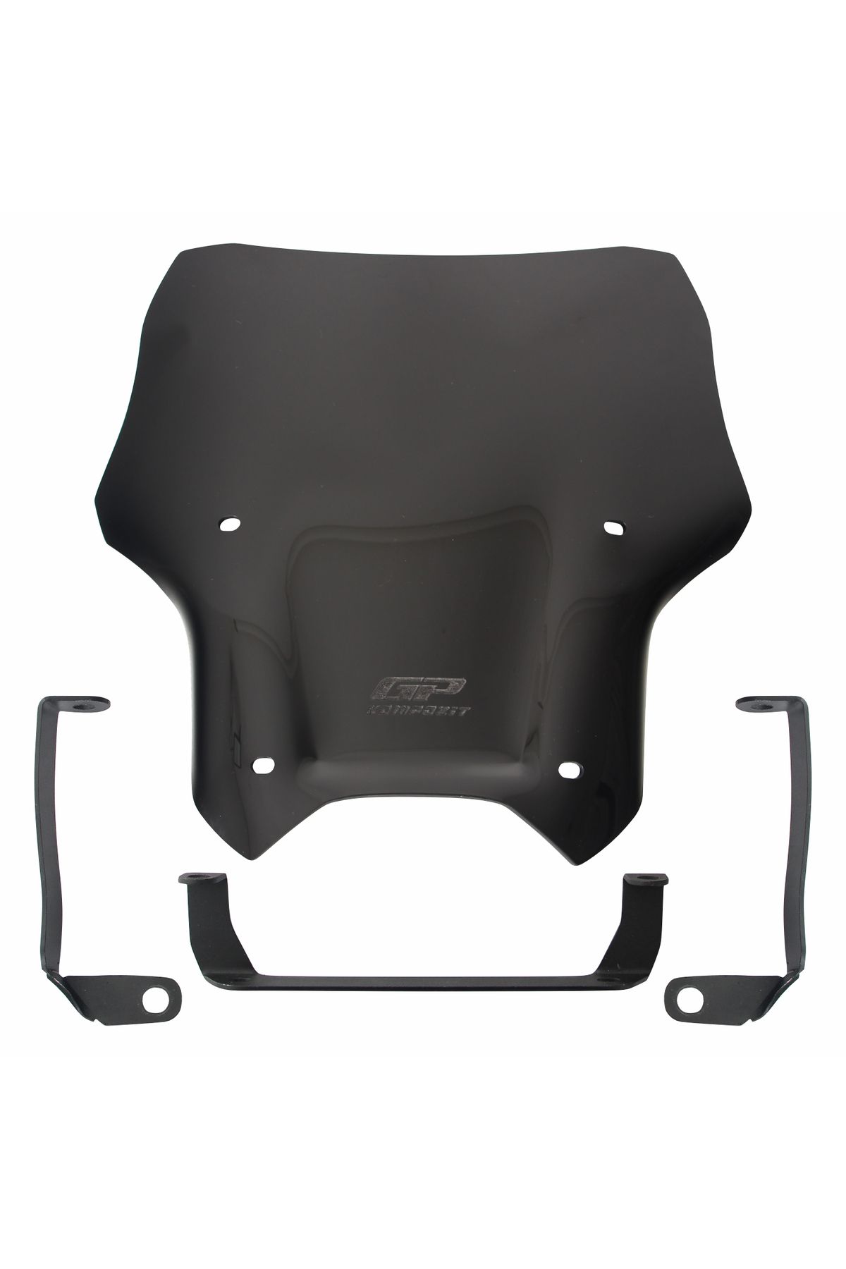شیشه جلو موتورسیکلت مشکی GP COMPOSITE CF MOTO 250 NK 2023 2024 ورزشی SSCREEN 33 سانتی متر GP KOMPOZİT