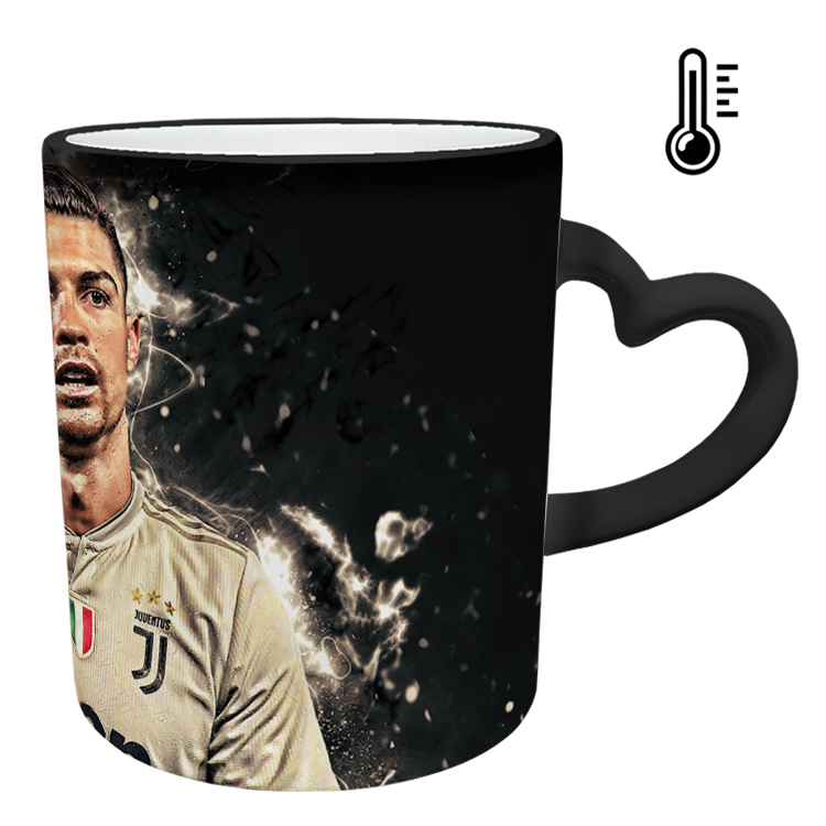 ماگ حرارتی مدل دسته قلبی طرح رونالدو کد 150