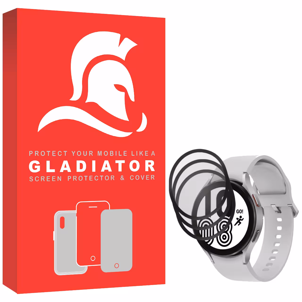 محافظ صفحه نمایش گلادیاتور مدل GWP3000 مناسب برای ساعت هوشمند سامسونگ Watch 4 44mm بسته سه عددی