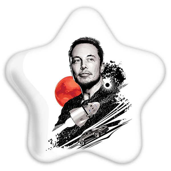 پیکسل خندالو طرح ایلان ماسک مدل ستاره ای کد 10917