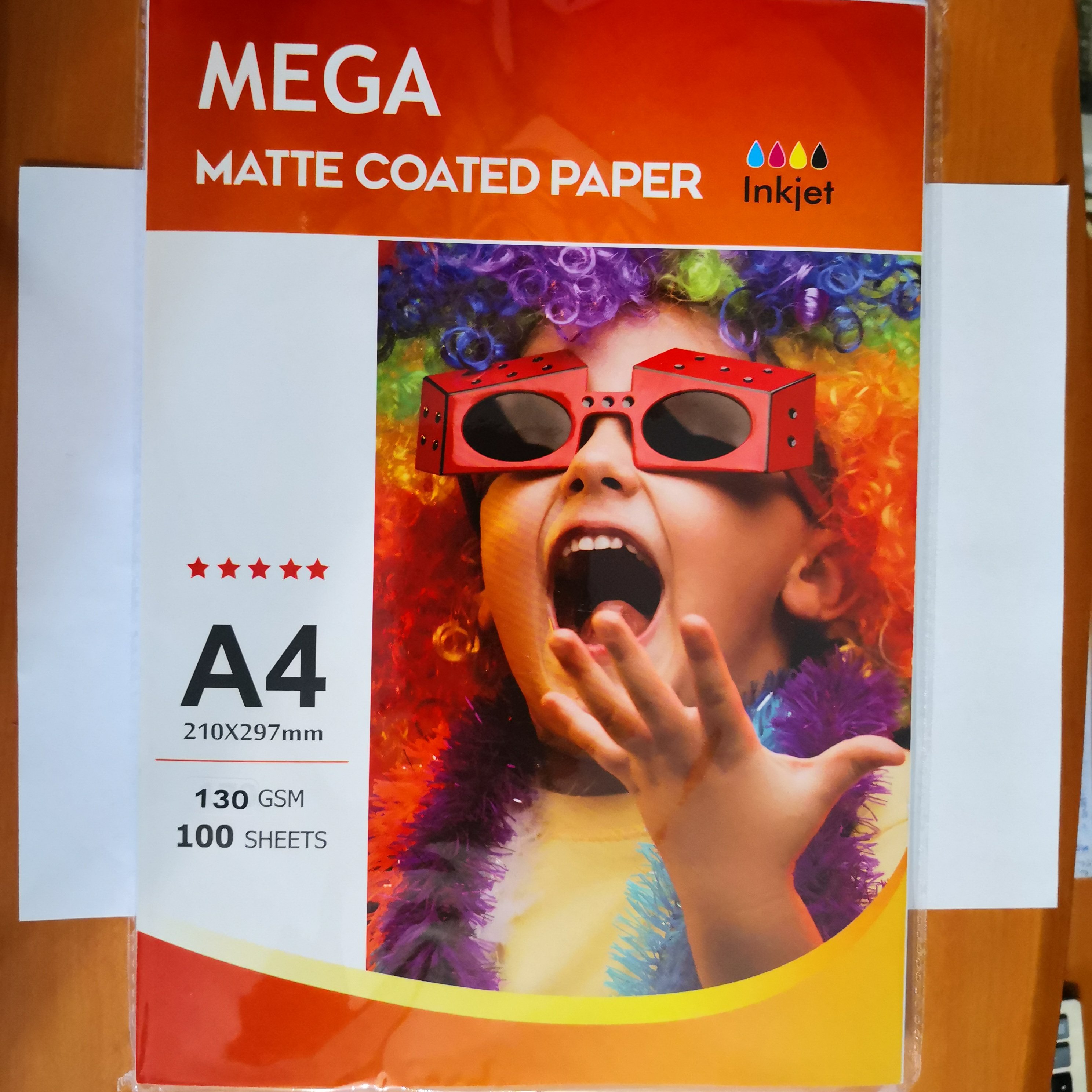 کاغذ کتد مات 130گرم 100برگ a4 مگا