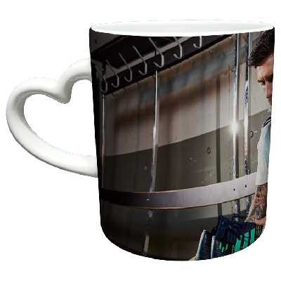 ماگ مدل دسته قلبی طرح مسی کد 31