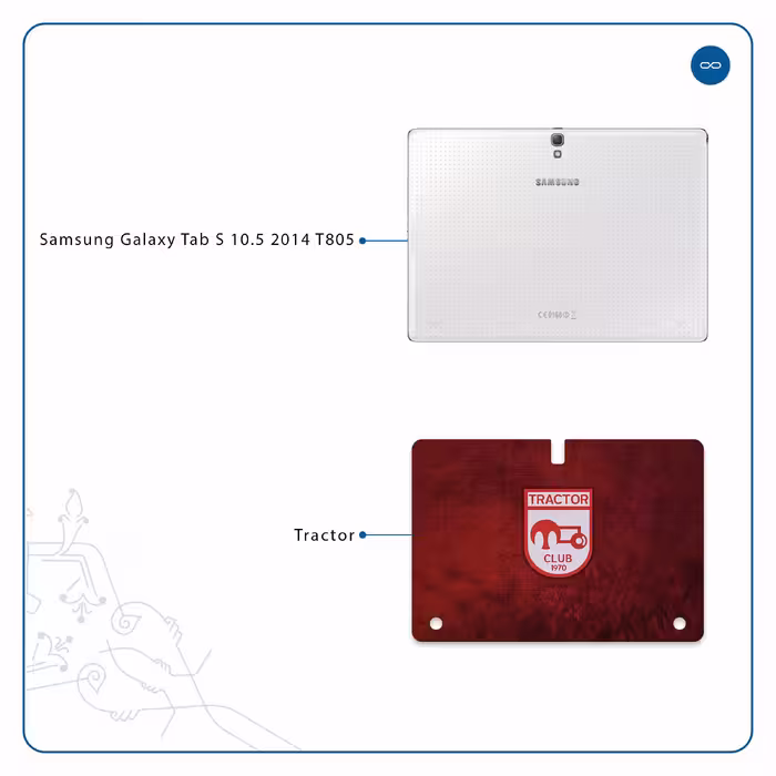 برچسب پوششی ماهوت مدل Tractor مناسب برای تبلت سامسونگ Galaxy Tab S 10.5 2014 T805