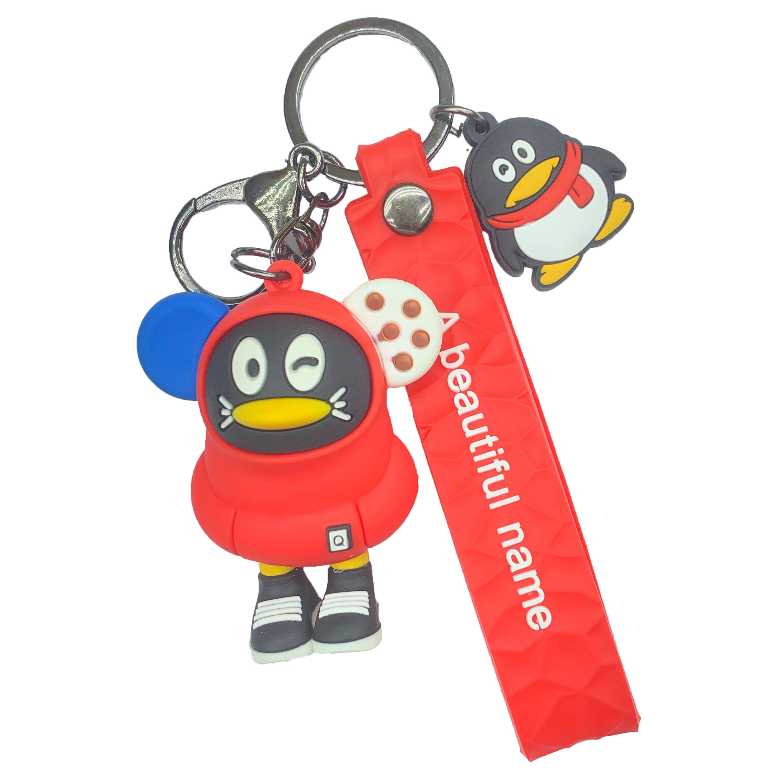 جاکلیدی مدل سیلیکونی طرح پنگوین هودی پوش