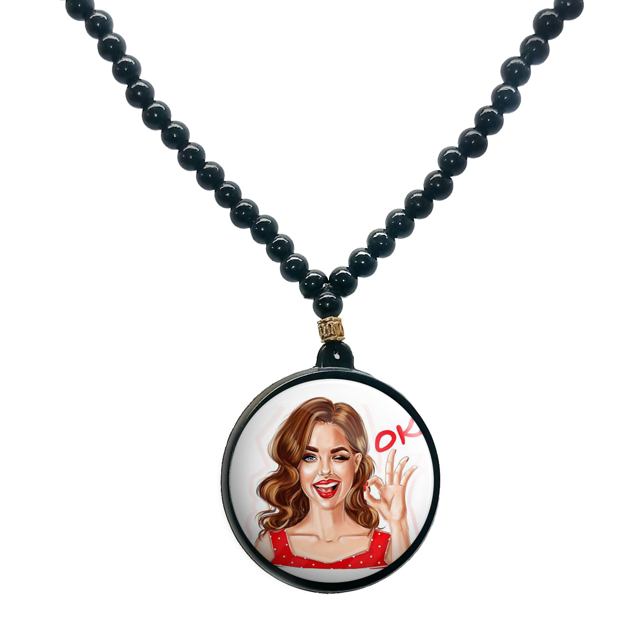 گردنبند پرمانه طرح عکاس کد pmd.225 مدل دو طرفه