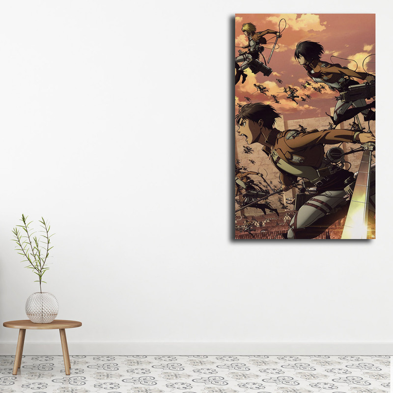 تابلو شاسی مدل attack on titan کد 24 | دنیای قاب