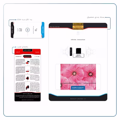 برچسب پوششی ماهوت مدل Pink-Flower مناسب برای تبلت لنوو Phab B1 2015