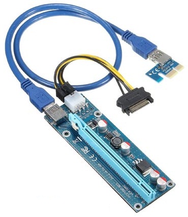 رایزر کارت گرافیک PCIE x1 به x16 با رابط کابل USB3.0 نسخه 008 دبلیو