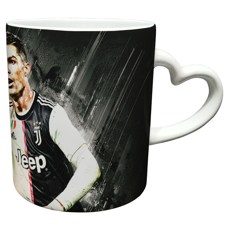 ماگ مدل دسته قلبی طرح رونالدو کد 94