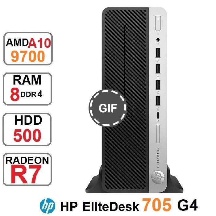 مینی کیس HP EliteDesk 705 G4 SFF A10-9700 رم 8