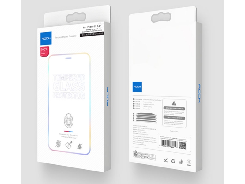 محافظ صفحه شیشه ای راک آیفون Rock Glass 2.5D HD Full iPhone 12/12 Pro