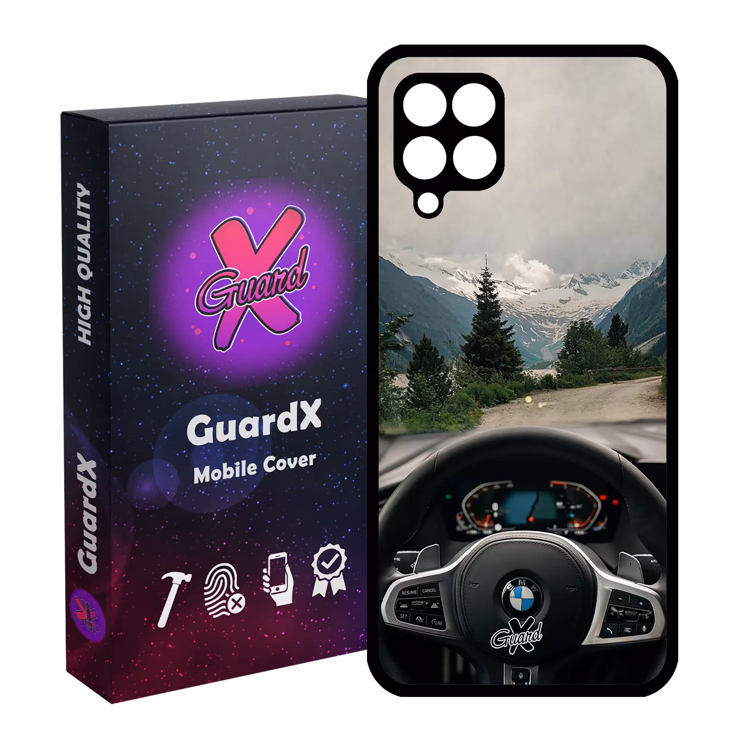 کاور گارد ایکس طرح BMW مدل Glass10346 مناسب برای گوشی موبایل سامسونگ Galaxy A12