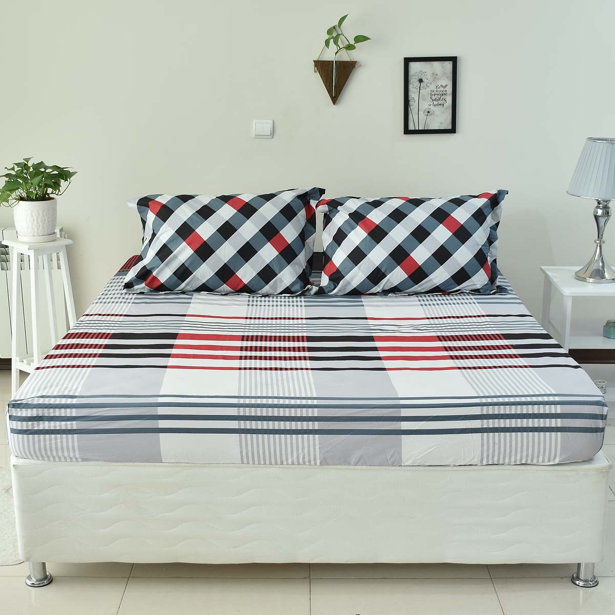 سرویس ملحفه بومرنگ مدل Kamila-160 دونفره 3 تکه