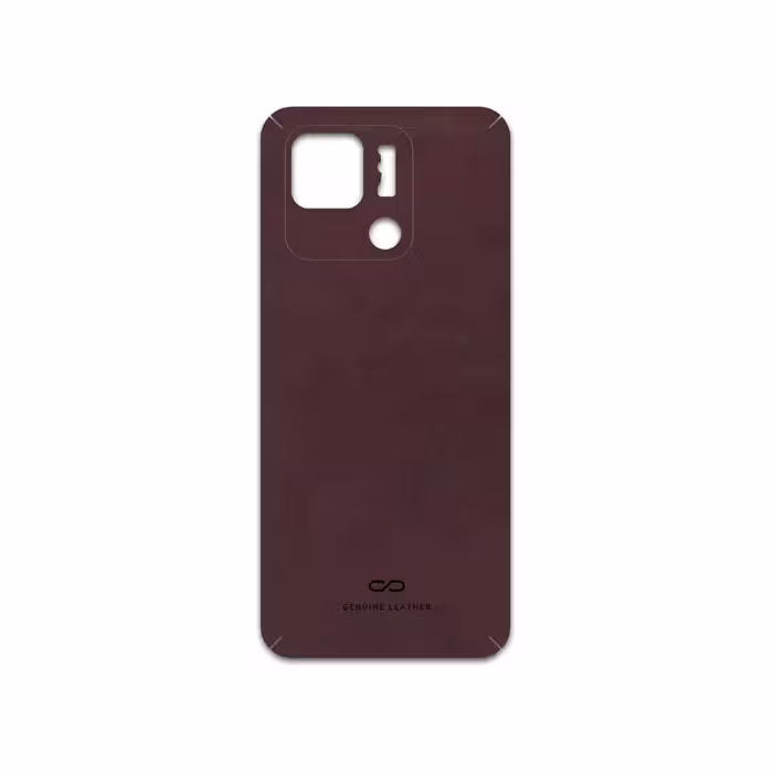 برچسب پوششی ماهوت مدل Matte-Dark-Brown-Leather مناسب برای گوشی موبایل شیائومی Redmi 10C