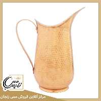 پارچ مسی چکشی نانو شده دسته برنجی طرح درنا