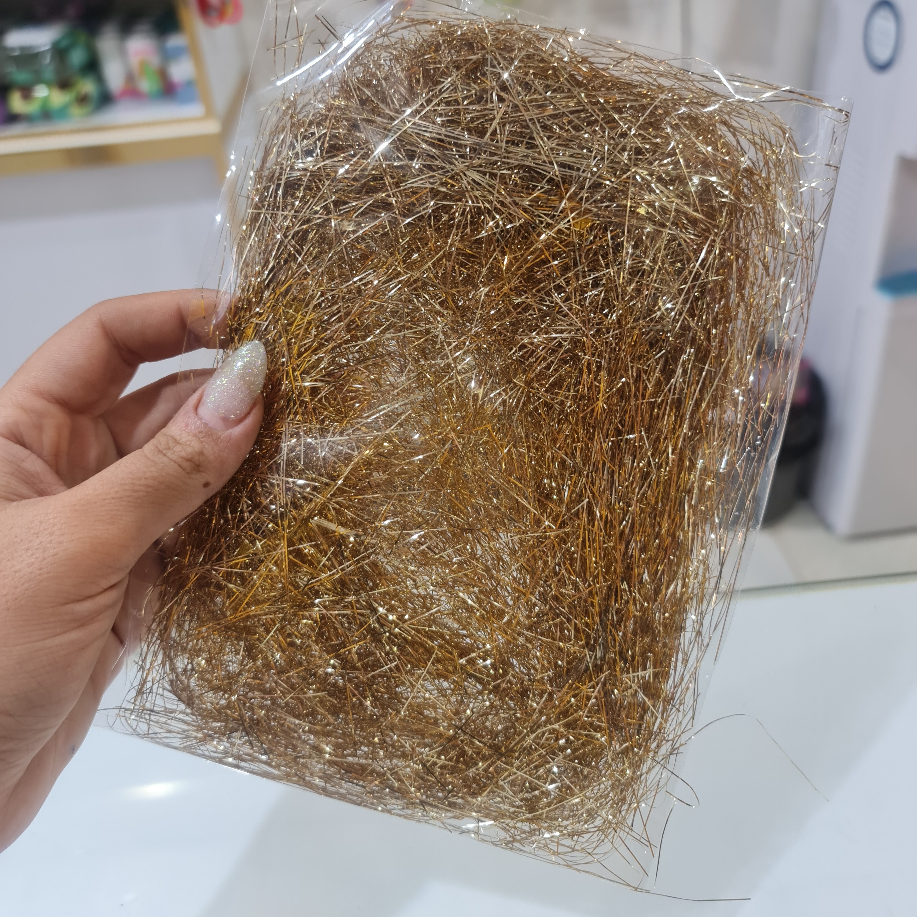 پوشال لیزری طلایی بسته ای